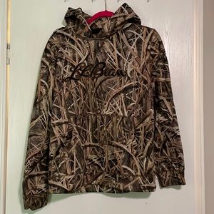 L.L. Bean Wind Resistant Fleece Inside Mossy Oak Hoodie